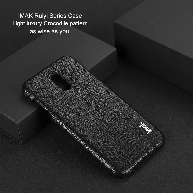 Imak Ruiyi Роскошные крокодиловой кожи кожаный чехол для Samsung Galaxy C8 Жесткий PC задняя
