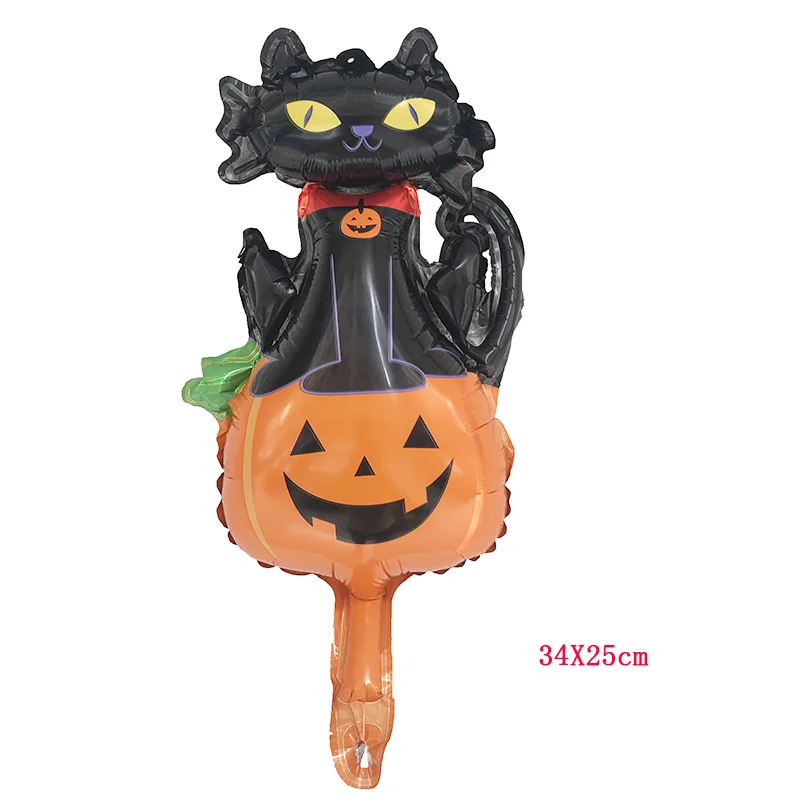 1 pcs 5 Styles Mini Black Cat Pumpkin Bat Skull Halloween Eve Foil Balloons Decor Inflatable toys Helium Balloon Party Supplies | Дом и сад