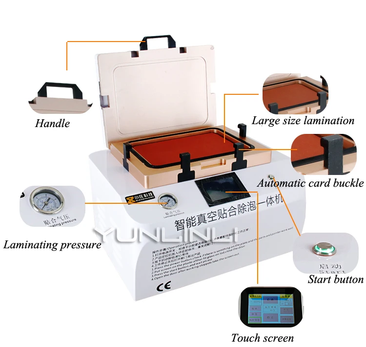 OCA вакуумная машина для ламинирования автоматический прибор устранения