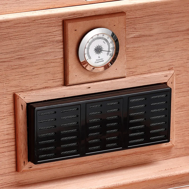 Роскошный двухслойный с глянцевой поверхностью кубаный черный гумидор для сигар