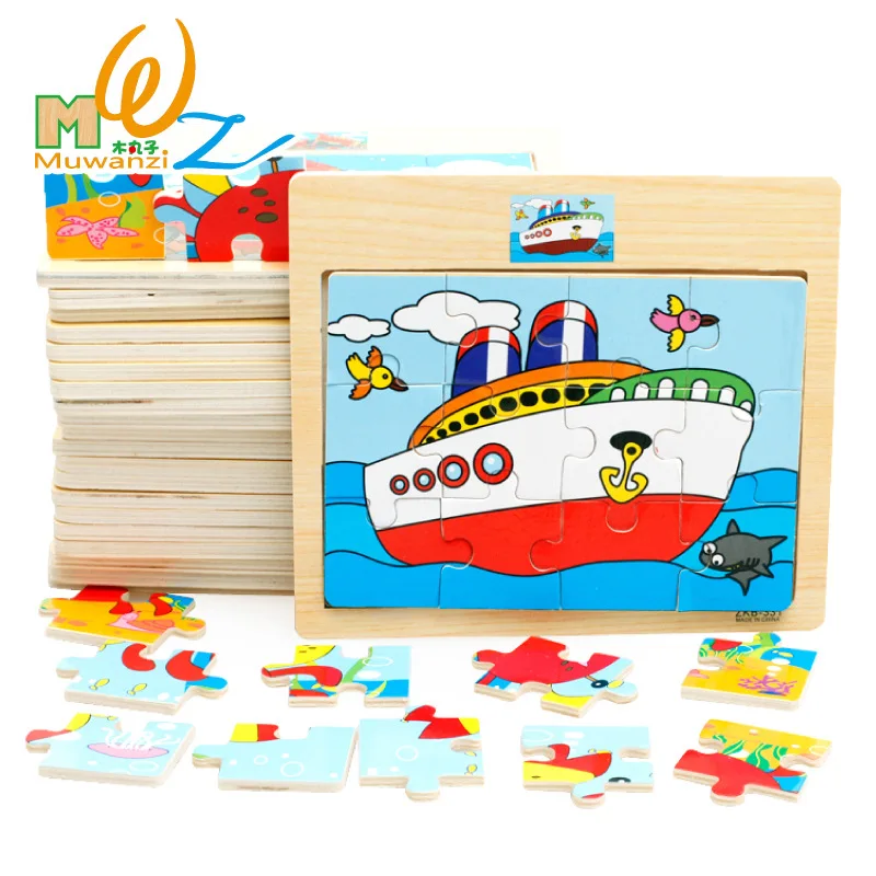 Мультяшный пазл деревянная игрушка для детей раннего развития когнитивные игрушки младенцев М6|Пазлы| |
