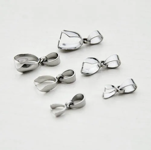 Stainless Steel Pinch Clip Bails Connectors DIY Findings Silver tone Golden Wholesale | Украшения и аксессуары