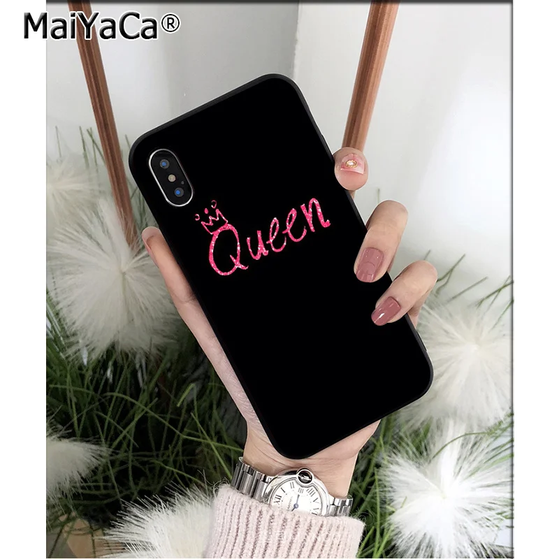 A11 MaiYaCa Crown King queen высококачественный чехол для телефона для iPhone X XS MAX 6 6S 7 7plus 8 8Plus 5 5S XR - Цвет: A11