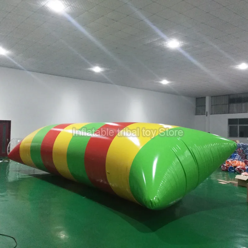 7 Туфлях-лодочках! Надувная игра 9x2 m, надувная водная капля, прыжок Aqua Blob, надувная катапульта воды для продажи - Цвет: 7
