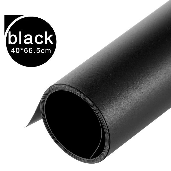 Black Dual Sides Бесшовный зеленый фон небольшого размера Матовый ПВХ 40*66,5 см водонепроницаемый тканевый фон для фотостудии - Цвет: Black Dual Sides