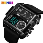 Спортивные часы для мужчин, водонепроницаемые кварцевые часы с кожаным ремешком, мужские роскошные брендовые наручные часы, повседневные часы, мужские часы SKMEI