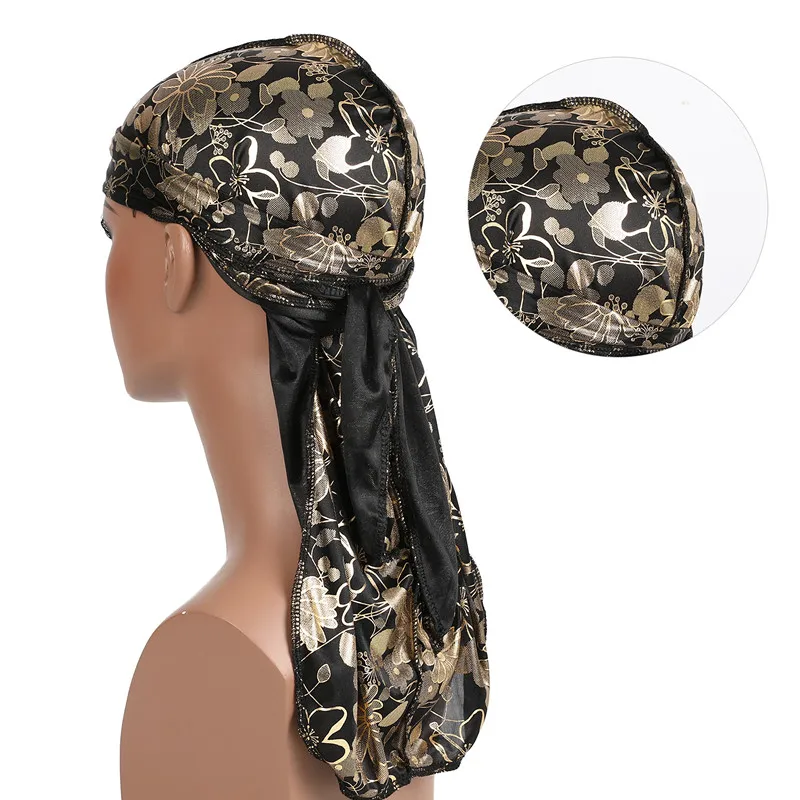Аксессуары для волос дрель шелковистый цветочный Durag банданы кольцо женский