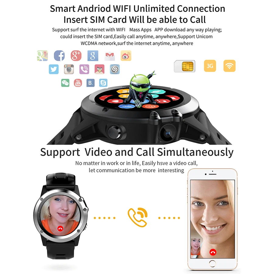 Roadtec IP68 Смарт часы swimproof с Камера GPS трекер SmartWatch ОС Android Поддержка 3G Wi Fi альтиметр