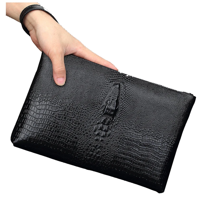 Мужская сумка клатч с крокодиловым узором Мужской Конверт мужской портфель