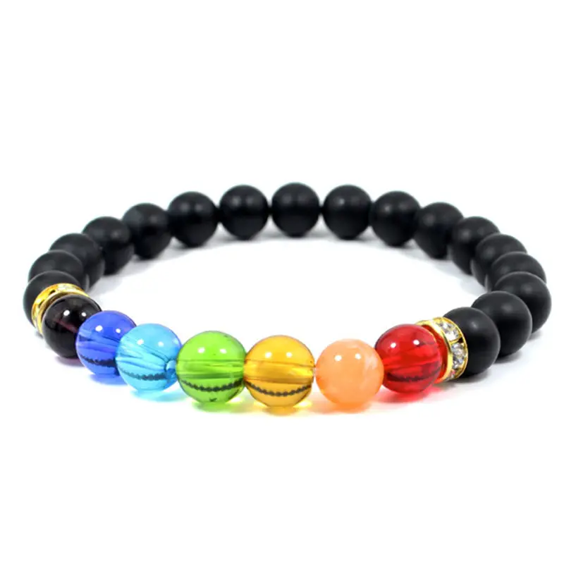 Новое поступление матовые стеклянные бусины 7 чакр восстанавливающие баланс