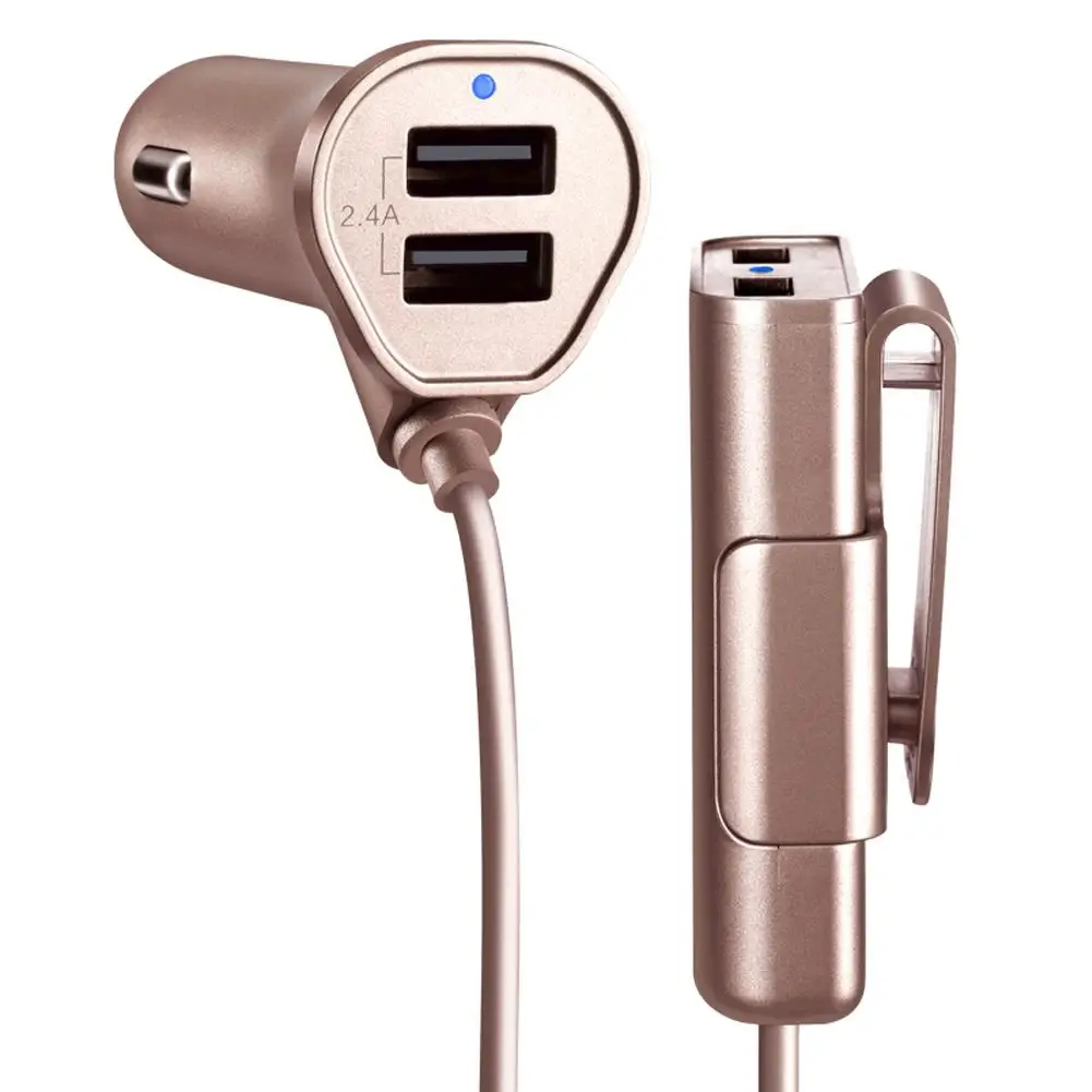 4 Порты 2 AUSB 5 цветов автомобиля Зарядное устройство Универсальный USB быстрый