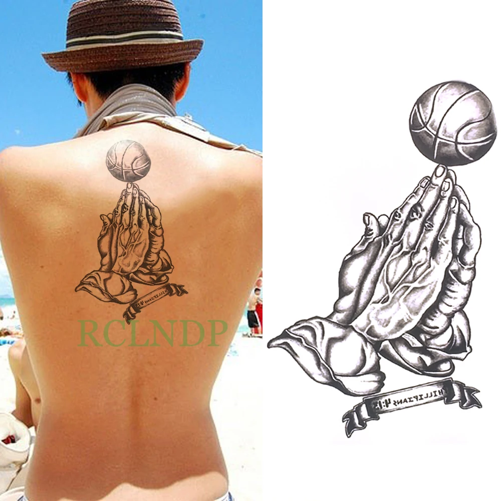 Waterproof Temporary Tattoo Sticker Basketball Fake Tatto Flash Tatoo Back Leg Arm chest belly body art for Women girl Men | Красота и