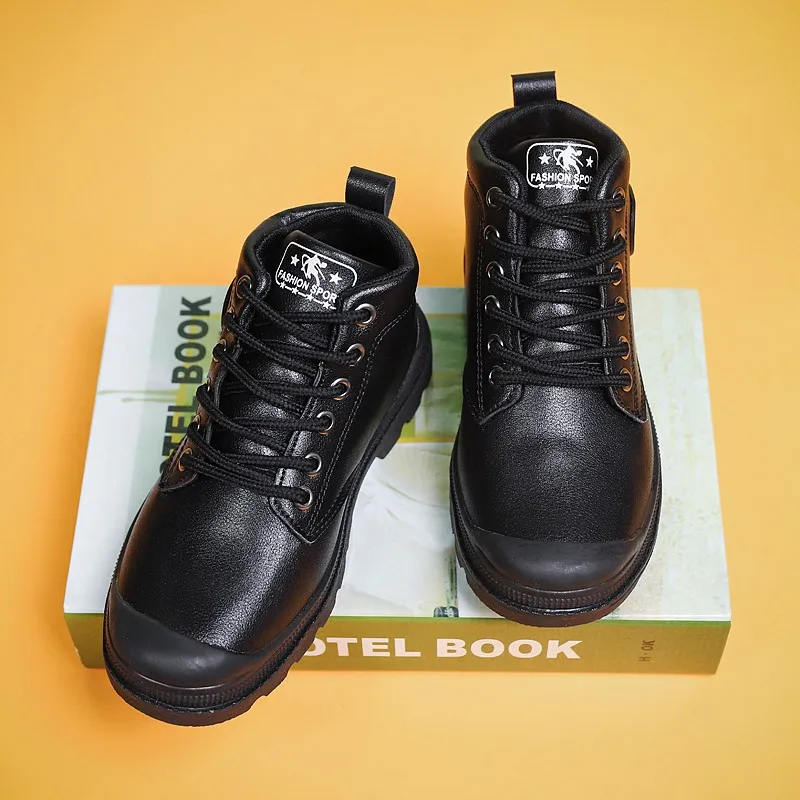 Mut-коврик Детские ботинки Мартенс Кожаные для мальчиков и девочек в британском