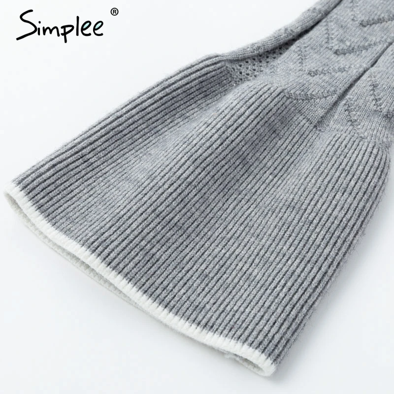 Женский свитер Simplee с рюшами по краям милый стройный пуловер расклешенными