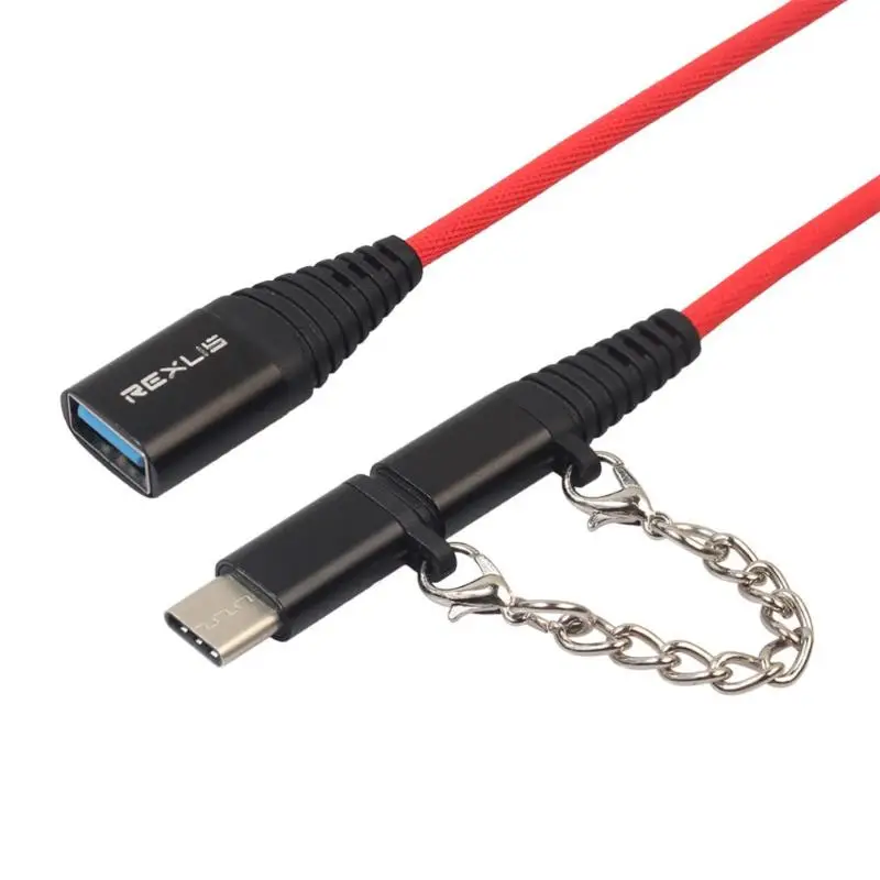 2 в 1 type-C мужской+ Micro USB Мужской к USB 2,0 Женский OTG Кабель-адаптер проводной разъем для телефона планшета
