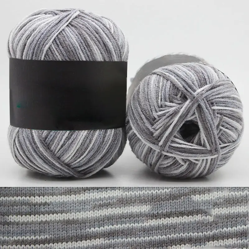 7 Hot Wholesale 50g/ball Colorful Section-dyeing Wool Yarn Baby Milk Cotton Soft Acrylic Yarn for Hand Knitting Crochet - Цвет: 7
