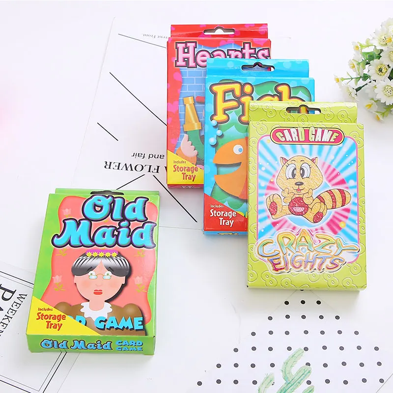 Дети сумасшедшая игра карты покер сердца рыба старая горничная Карта ребенок