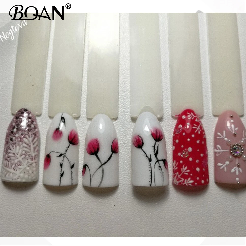 BQAN 1 шт. с украшением в виде кристаллов Ручка Nail Art кисти для рисования картины резьба ручка инструменты для дизайна маникюра 5/7 мм акриловые лайнера УФ-гель