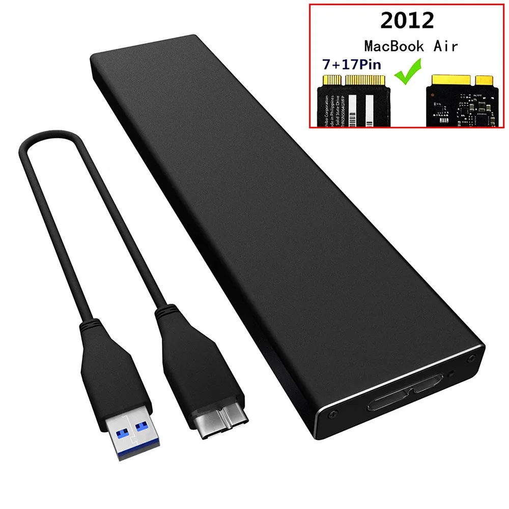 Внешний жесткий диск Zeadow для 2012 MacBook Air SSD USB 3 0 к A1465 A1466 адаптер Корпус MD223 MD224 MD231