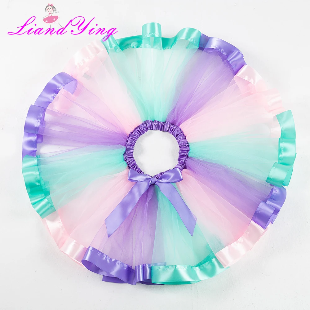 Unicorn Headband Princess Mermaid Tutu Skirt Baby Girls Clothes Rainbow Kids Party Tutu for Girls Skirts Children Ball Gown