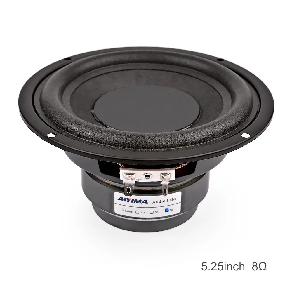 8 OHM AIYIMA 1 шт. 5,25 дюймов сабвуфер динамик 4 Ом 8 Ом 100 Вт Аудио НЧ динамик HIFI бас громкоговоритель для 5,1 сабвуфер DIY - Цвет: 8 OHM