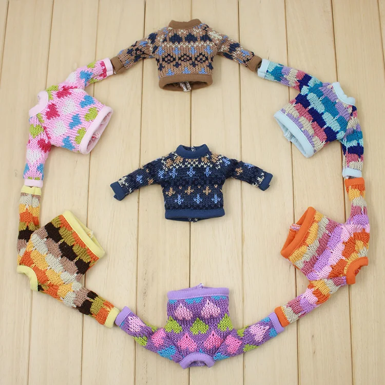 

Outfits for ICY DBS Blyth doll colorful sweater for the JOINT body cute suit 1/6 BJD ob24 anime girl