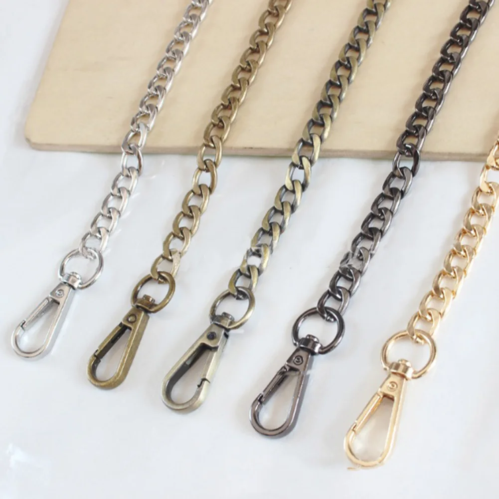 

120cm Metal Chain Strap for Shoulder Bags Handbag Handle Replacement for Bag Strap Accessories Woven Chain Bag Straps