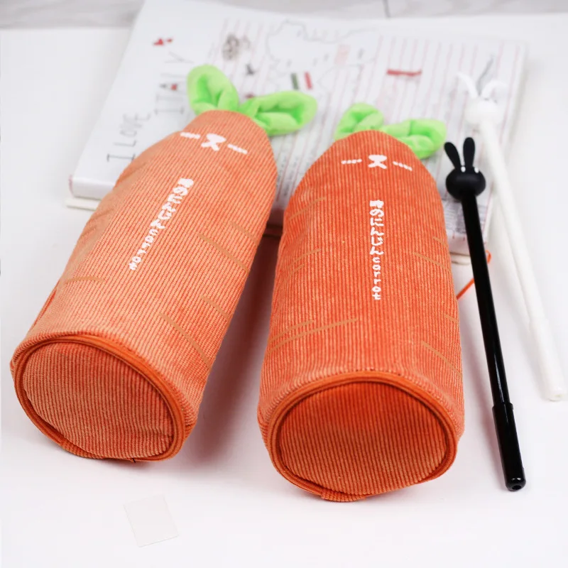 Креативный оранжевый чехол для карандаша с морковкой кролик овощи мультяшный