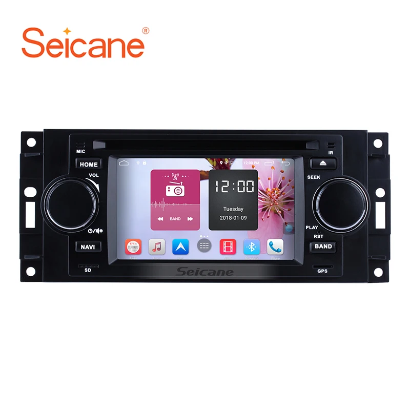 Просвет Seicane Android 6 0 5 &quotавтомобиль радио gps мультимедийный плеер для Chrysler 300C Jeep Grand
