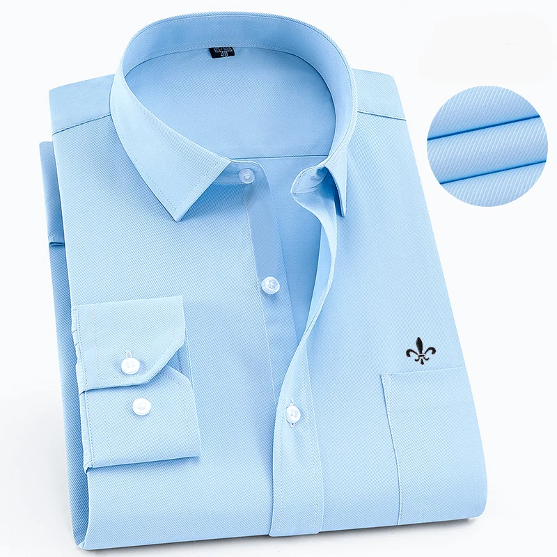 Dudalina размера плюс Camisa Social Masculina мужская рубашка с длинным рукавом классические мужские рубашки формальная деловая рубашка мужская с вышивкой