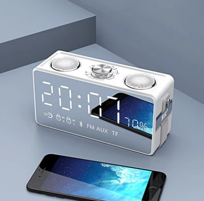 White SOAIY S18 волшебное зеркало беспроводной Bluetooth динамик долгое время воспроизведения 10 часов 20 Вт Высокое качество открытый динамик с басами - Цвет: White