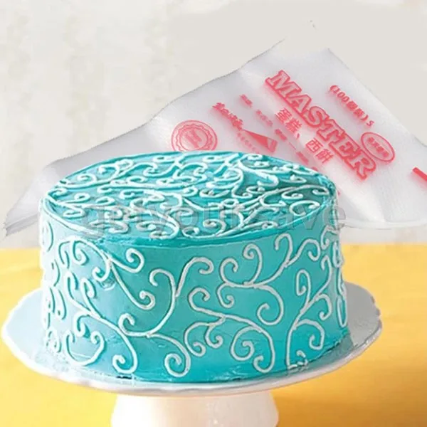 CABINA HOME 100PCS Small Size Disposable Piping Bag Icing Fondant Cake Cream Decorating Pastry Tip Tool wedding decoration | Дом и сад