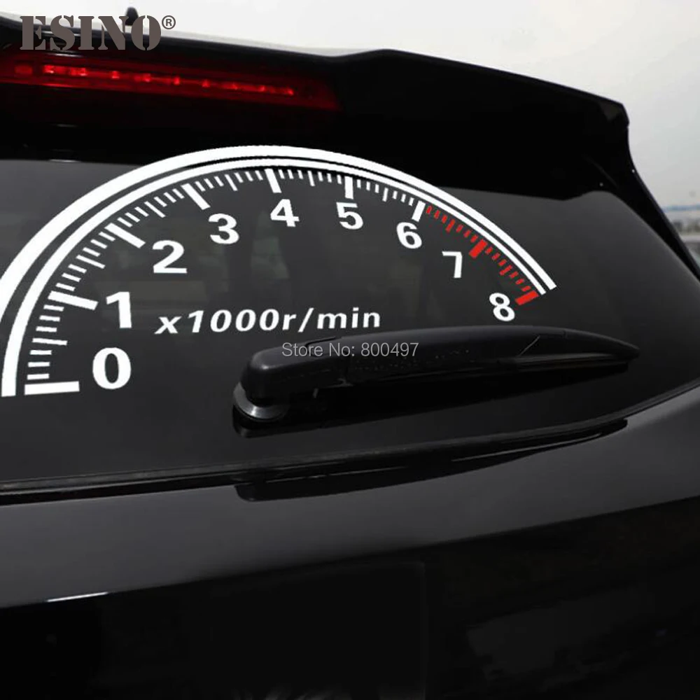 

10 x Car Styling Style Decoration Car Accessory Rear Windshield Funny Tachometer Creative Sticker Car Whole Body Vinyl Decals