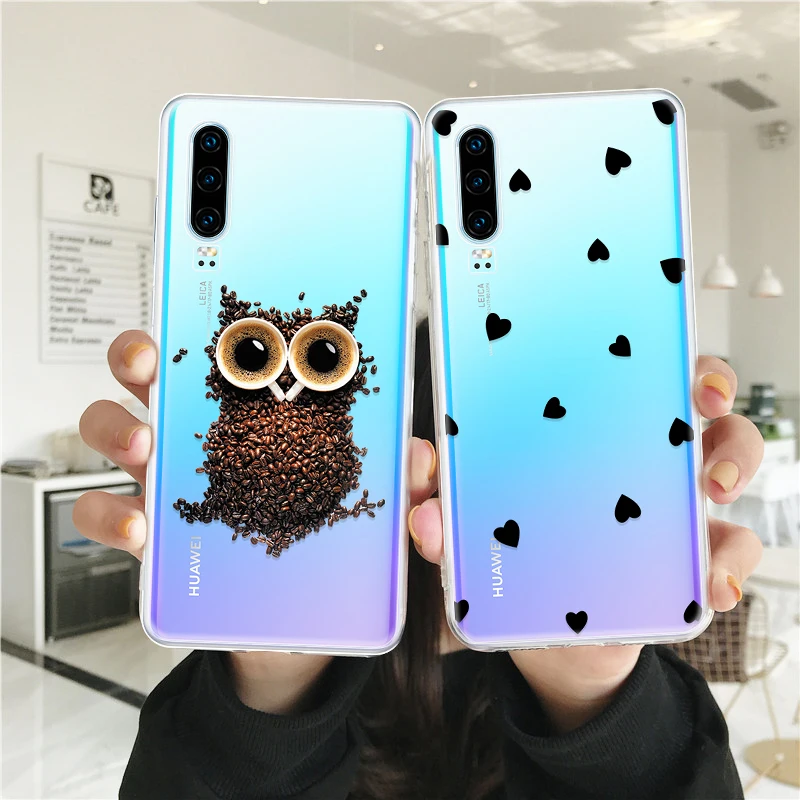 Силиконовый чехол для Honor 9i 10 Lite 8X для huawei P20 P30 Pro Lite, мягкий ТПУ чехол, цветочный узор, листья, кактус, сердце, фрукты, чехол s