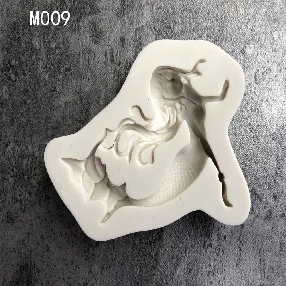 Aouke формы Морская звезда и морской конек, Русалочка, краб и рыба, осьминог, ракушка сахарные пуговицы силиконовая форма - Цвет: Зеленый