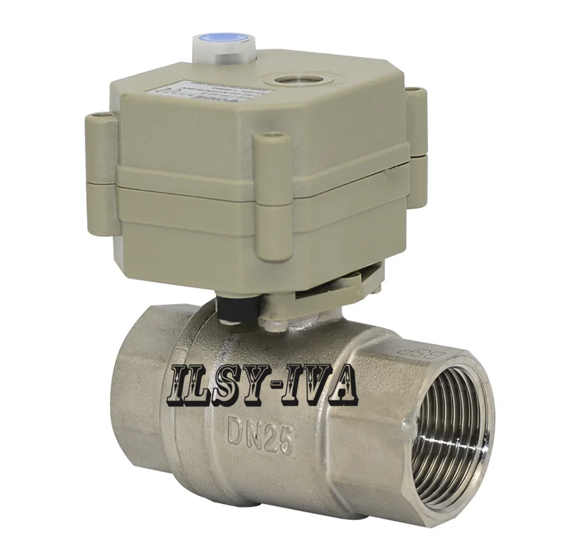 1 &quotDN25 AC/DC9 ~ 24V моторизованный шаровой кран 2 способа SS304 CR202 CR502 Электрический