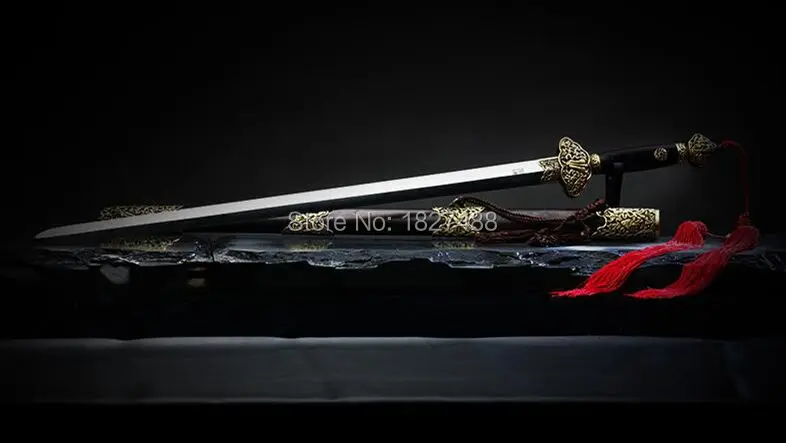Боевой готов Дамасская сталь двойной край острый китайский Kungfu knight errant меч/han jian