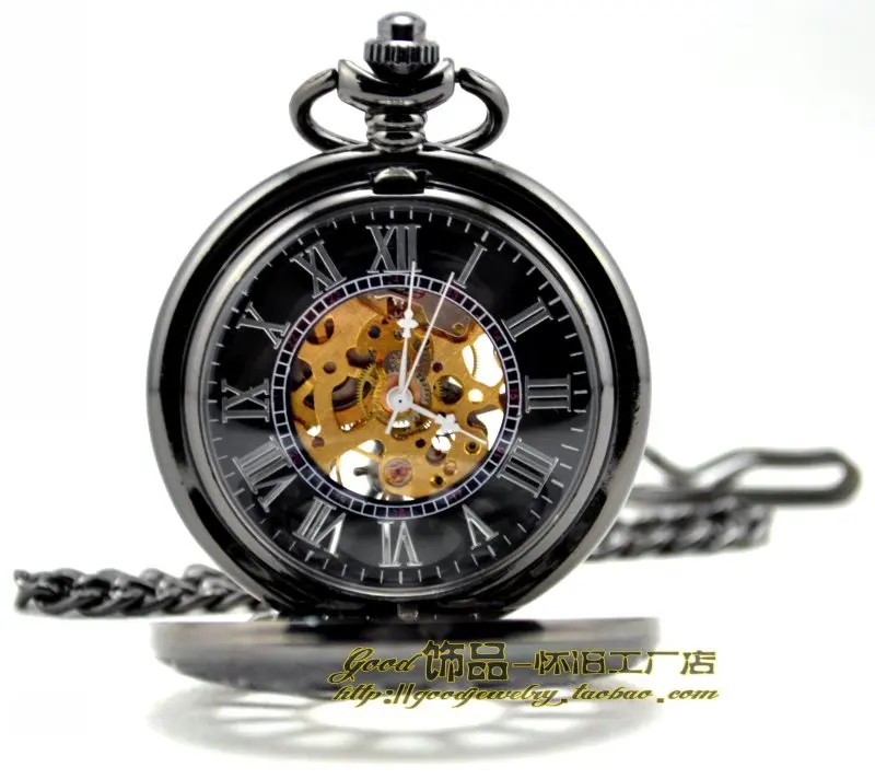 Вольфрам стали Англия 12 полые ретро моды механические часы старые карманные