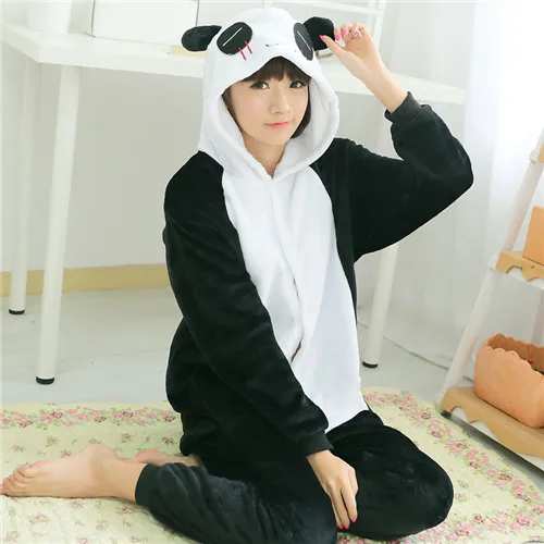 Недорогие пижамы для пары Aimal rilakkuma, фланелевые пижамы унисекс с животными для влюбленных пар, цельнокроеное ночное белье с героями мультфильмов kuguurumi - Цвет: 7