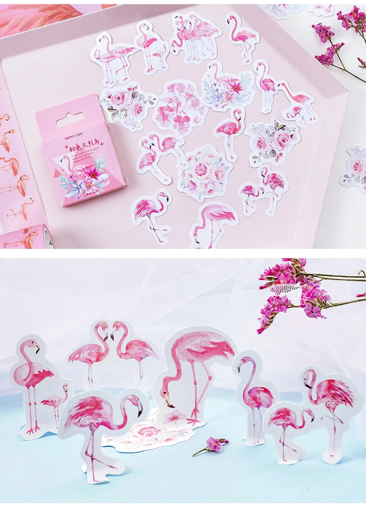 1 шт. kawaii васи лента decorada милый Фламинго шаблон журнал наклейки Скрапбукинг школьные канцелярские принадлежности