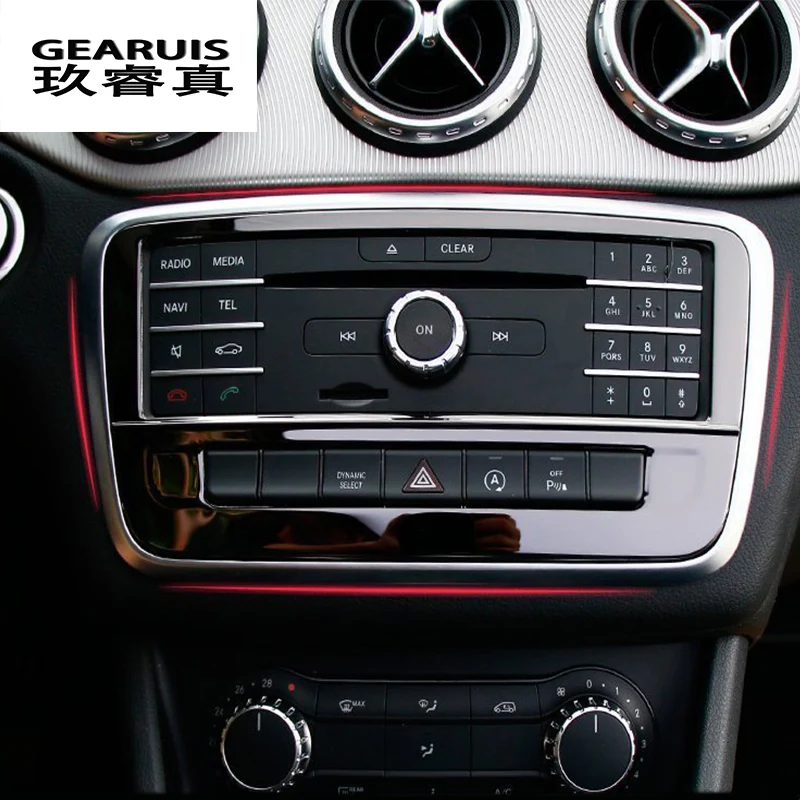 Стайлинг автомобиля отделка панели из нержавеющей стали для кондиционера и CD