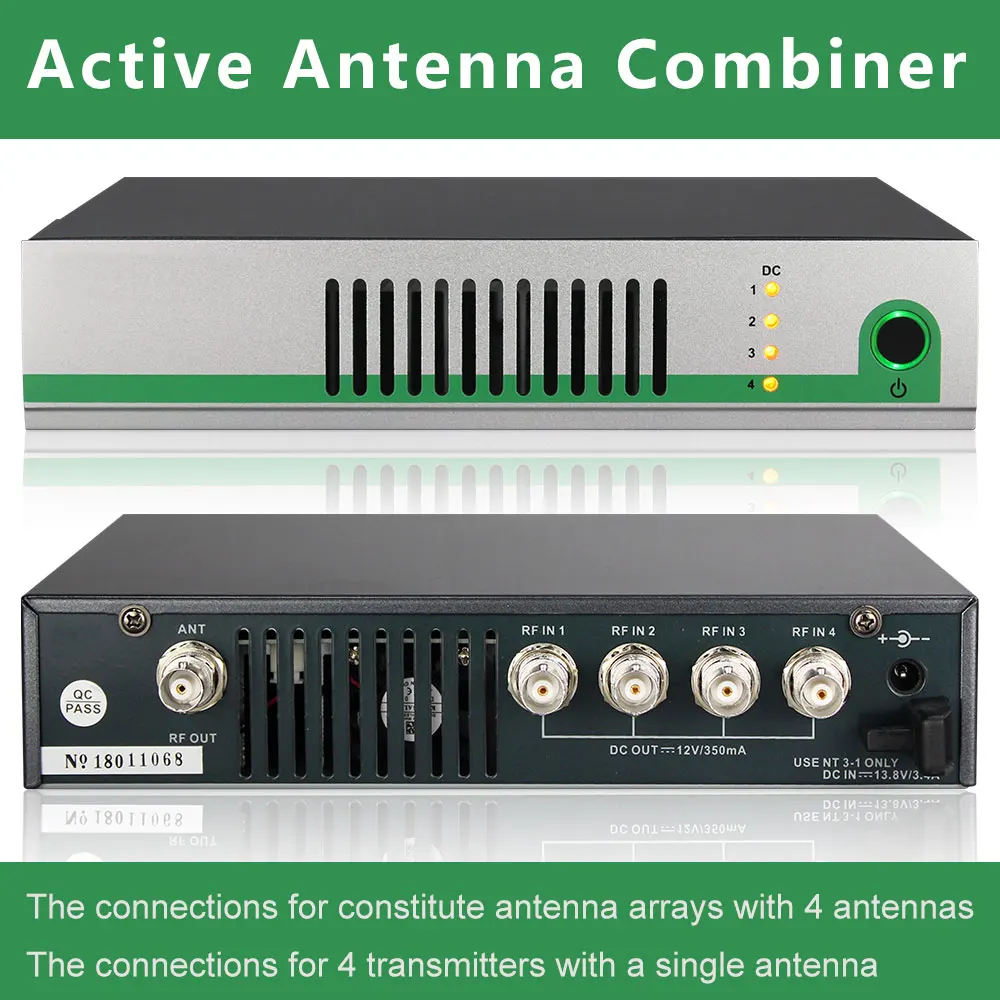 

AC3 AC8 Active Antenna Combiner Kit UHF 470-900MHZ antenna combiners splitter for for In-Ear Monitoring System Transmitters