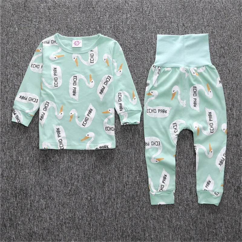 Комплект детской одежды для сна 2 шт./компл. 5 цветов футболка + штаны|kids pajama sets|kids