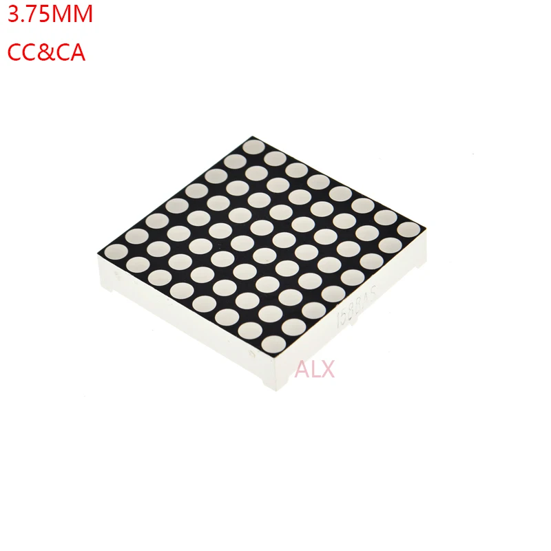 2 шт. 3 75 мм 8X8 8*8 красный светодиодный матричный модуль дисплея 38MMX38MM светодиодная