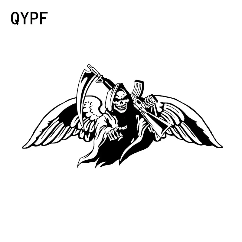 QYPF 19*9 9 см крутая наклейка для автомобиля виниловая черная серебристая
