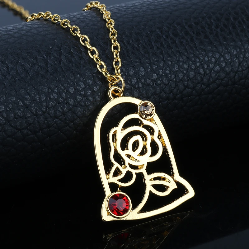 Flower Necklace Beauty and The Beast Charms Choker Rose Bella for Women Jewelry Bohemian Mom Sister Gifts -30  Украшения