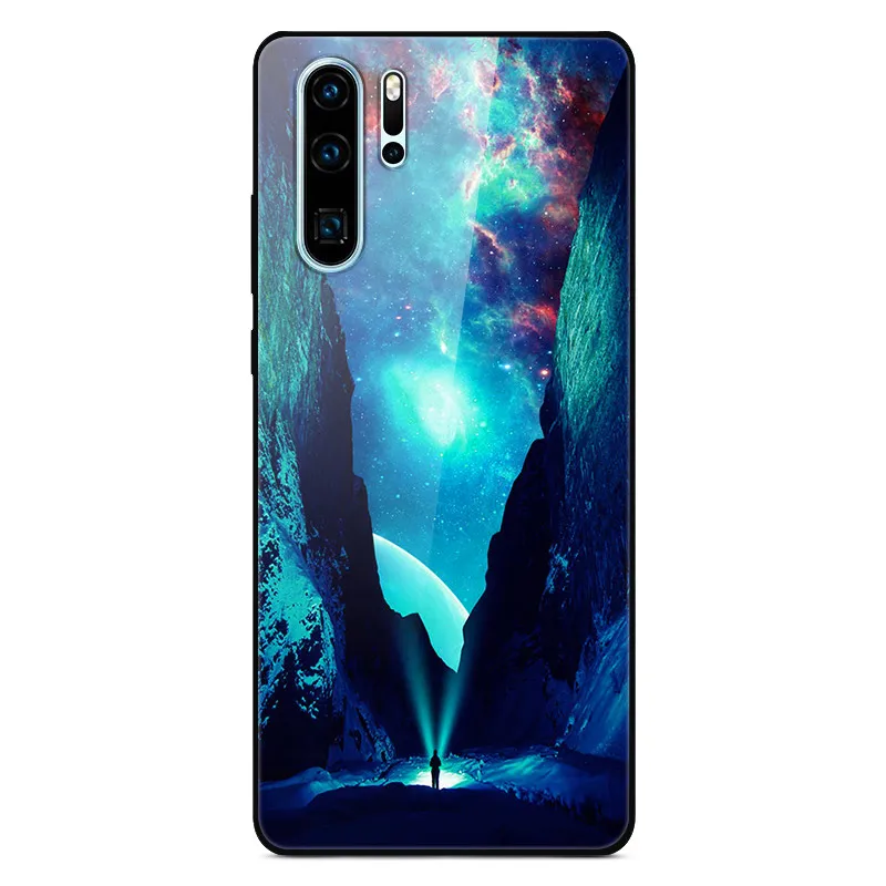 22 Чехол для huawei P30 Pro, Жесткий Чехол из закаленного стекла, силиконовая мягкая рамка, разноцветный чехол для телефона huawei P30Pro P 30 P30, чехол - Цвет: 22