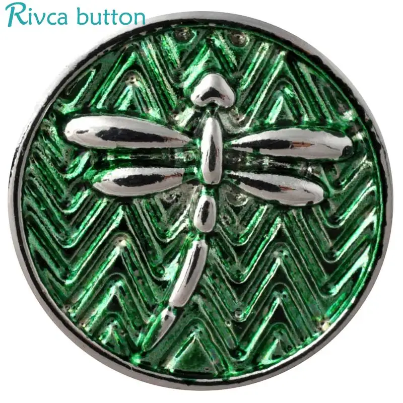 Rivca Snap Button Jewelry Rhinestone Styles Metal Charm DIY 18mm Bracelets For Women Christmas Gift D03029 | Украшения и