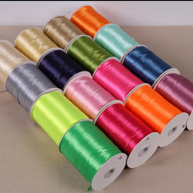 

A Roll 3mm 880Yards/Roll Satin Ribbon For Arts Crafts Sewing Christmas Wedding Party Decoration Gift Wrap Handmade DIY Material