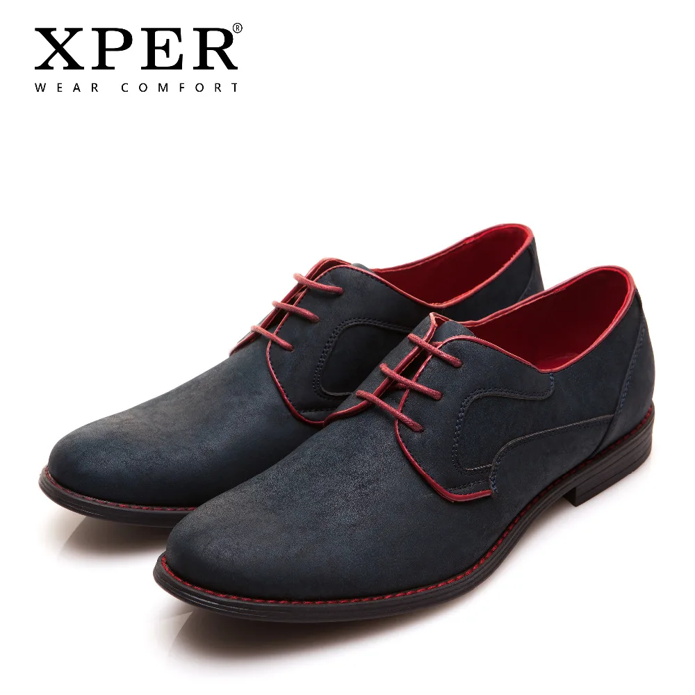 Size 40~46 Brand XPER Casual Men Dress Shoes Lace-Up Wear Comfortable Wedding #YM86518BL/BU | Обувь